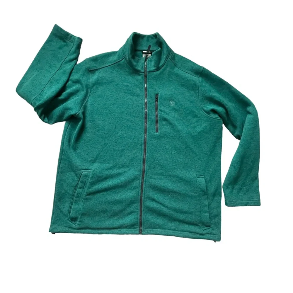 Timberland Men's Size XXL /TTG Green Full Zip Fleece Jacket